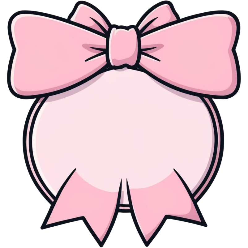 Pink bow emoji