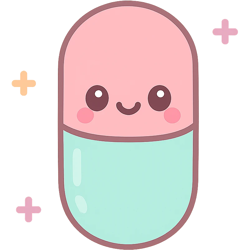 pill capsule, kawaii style emoji