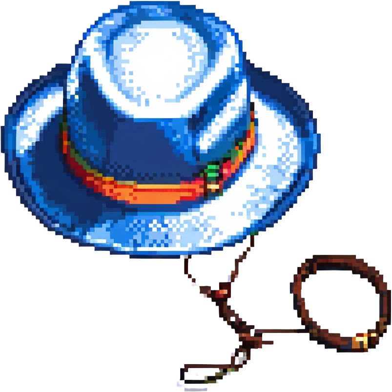 Синяя панамка со шнурком, no background emoji