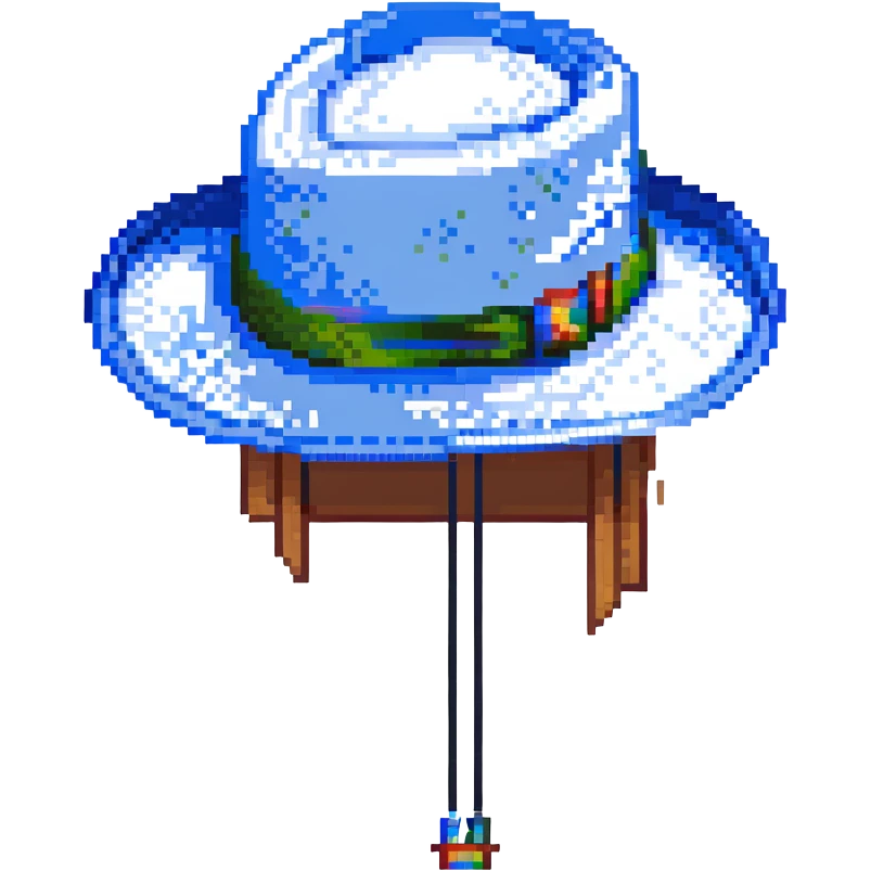 Синяя панамка со шнурком, no background emoji