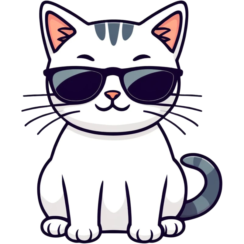 Cat with sunglasses emoji