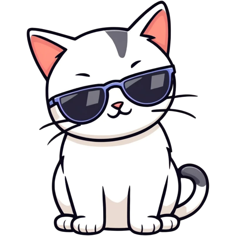 Cat with sunglasses emoji