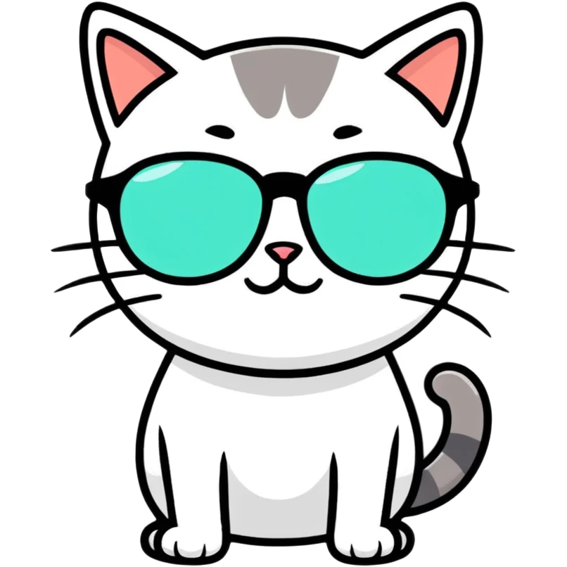 Cat with sunglasses emoji