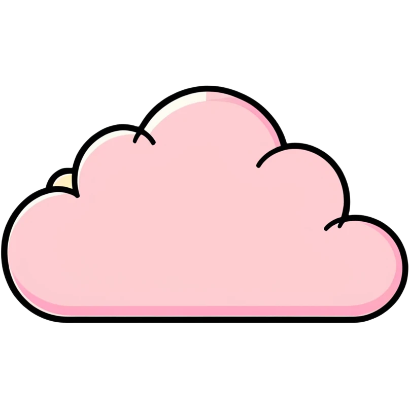 Pink cloud emoji