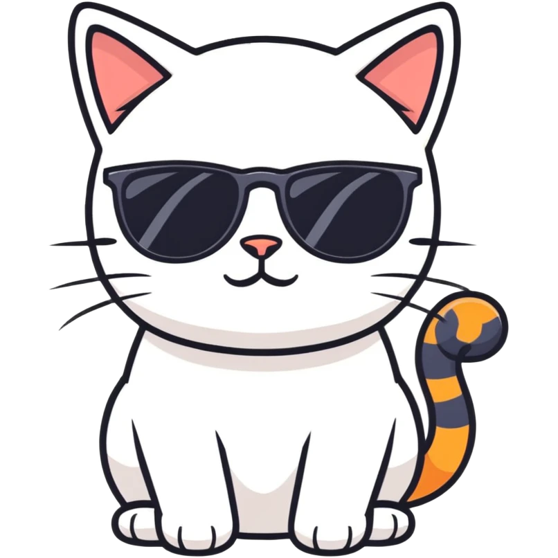 Cat with sunglasses emoji