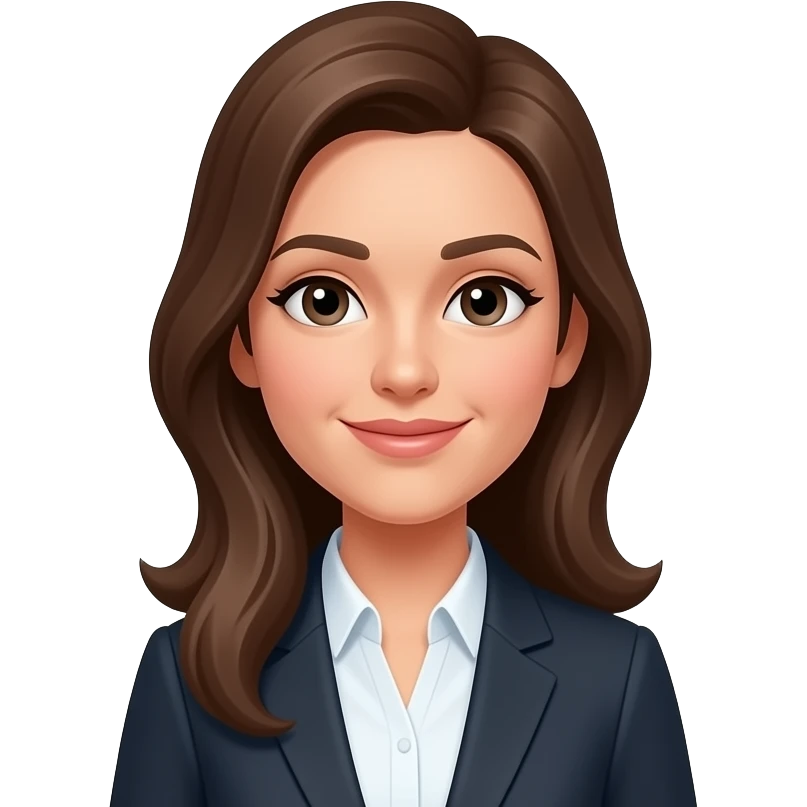 social media manager with logos around her head emoji