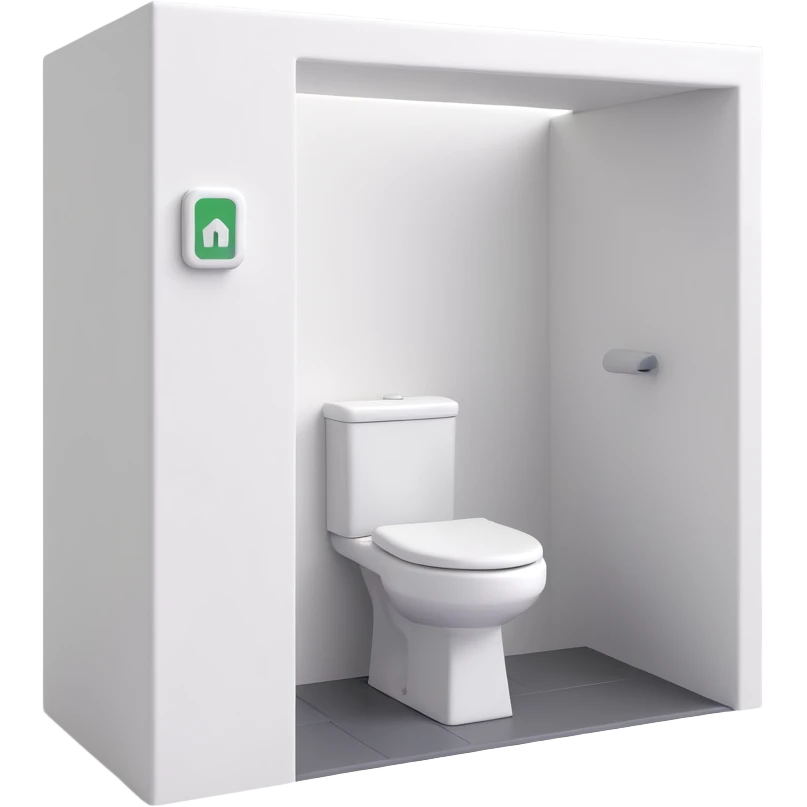 many toilets in a public restroom in 3D emoji style emoji