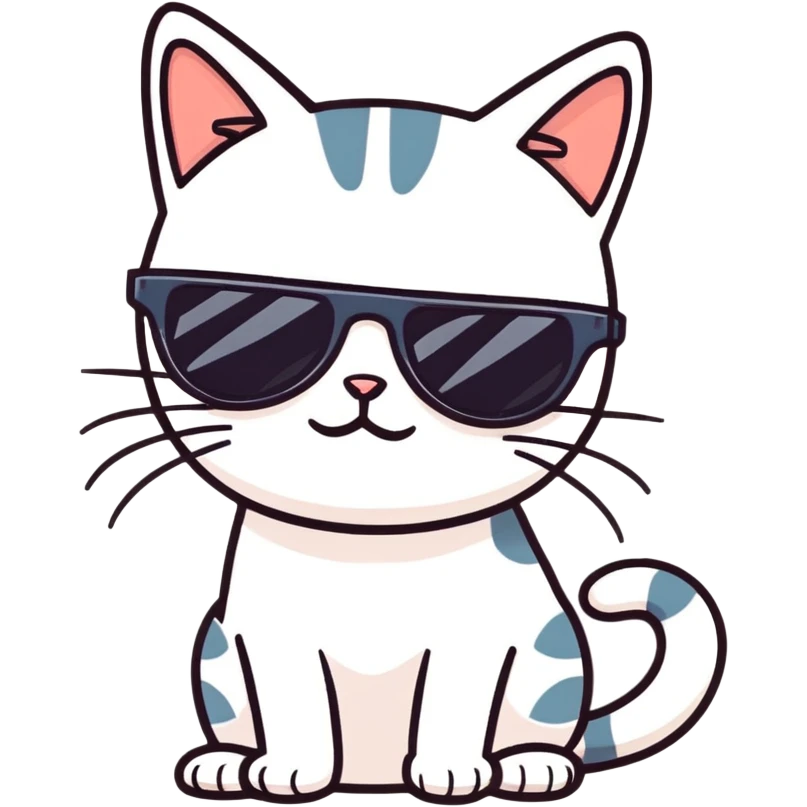 Cat with sunglasses emoji
