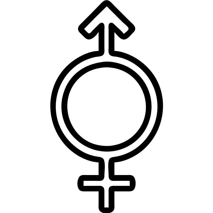 nonbinary gender symbol, simple and clear emoji