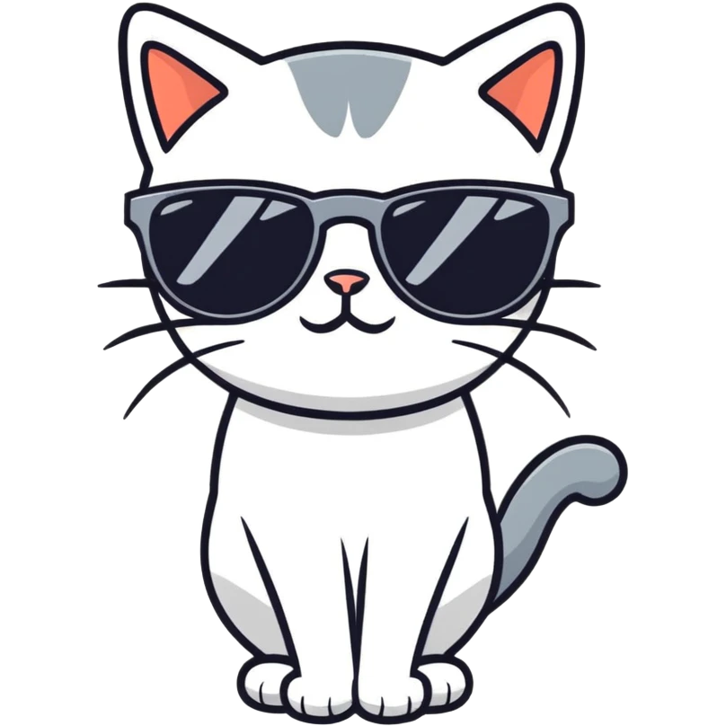 Cat with sunglasses emoji