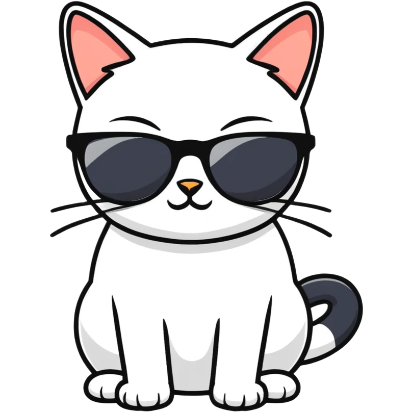 Cat with sunglasses emoji