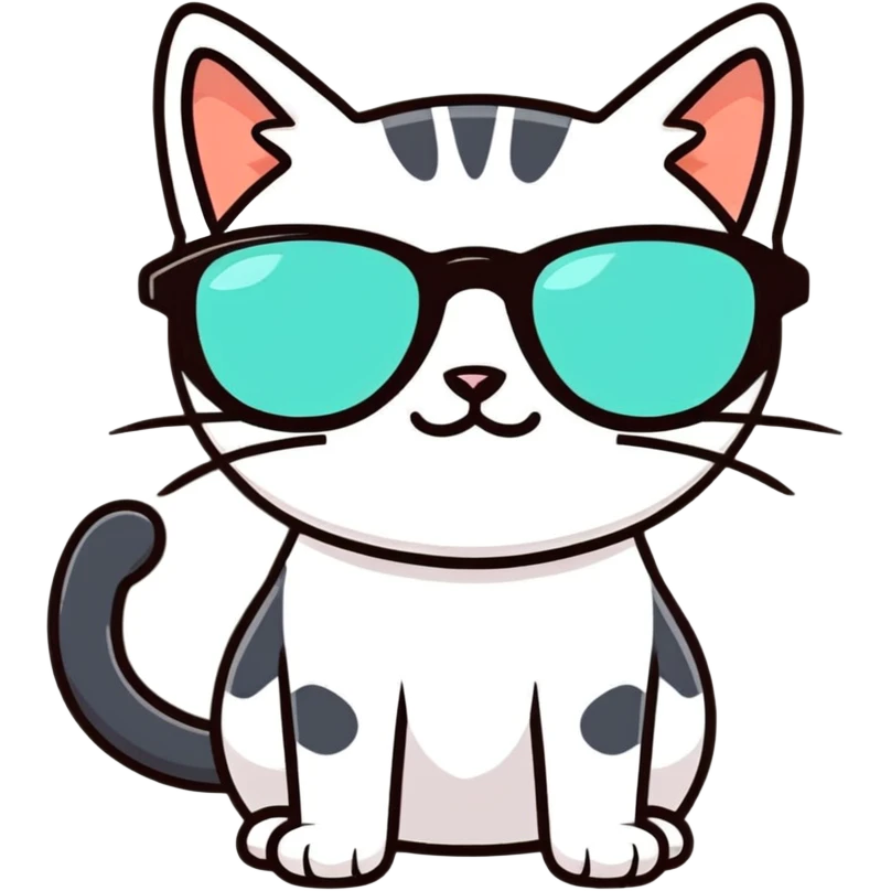Cat with sunglasses emoji