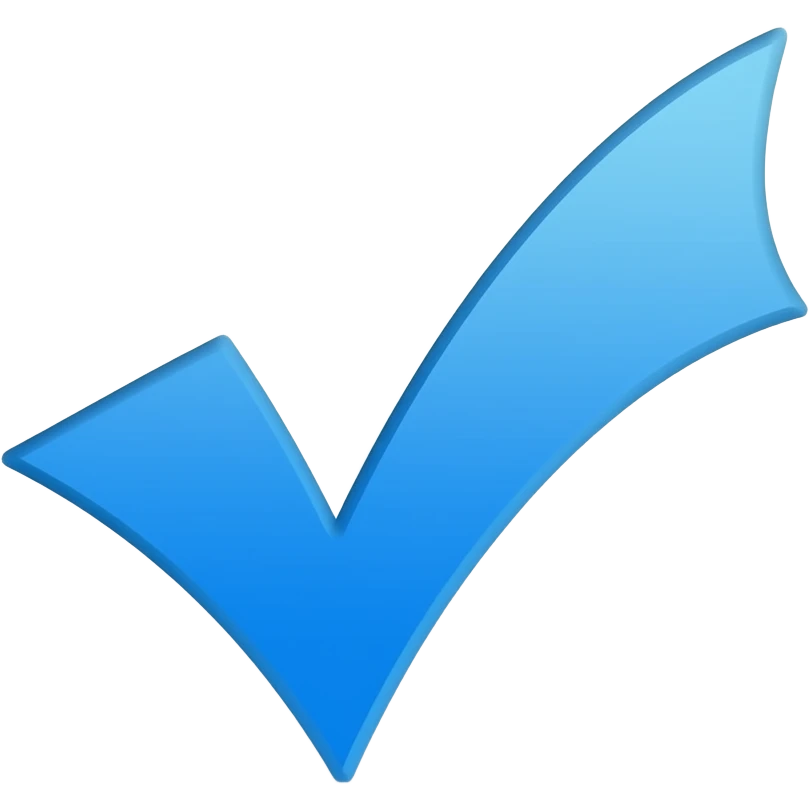 Blue tick emoji