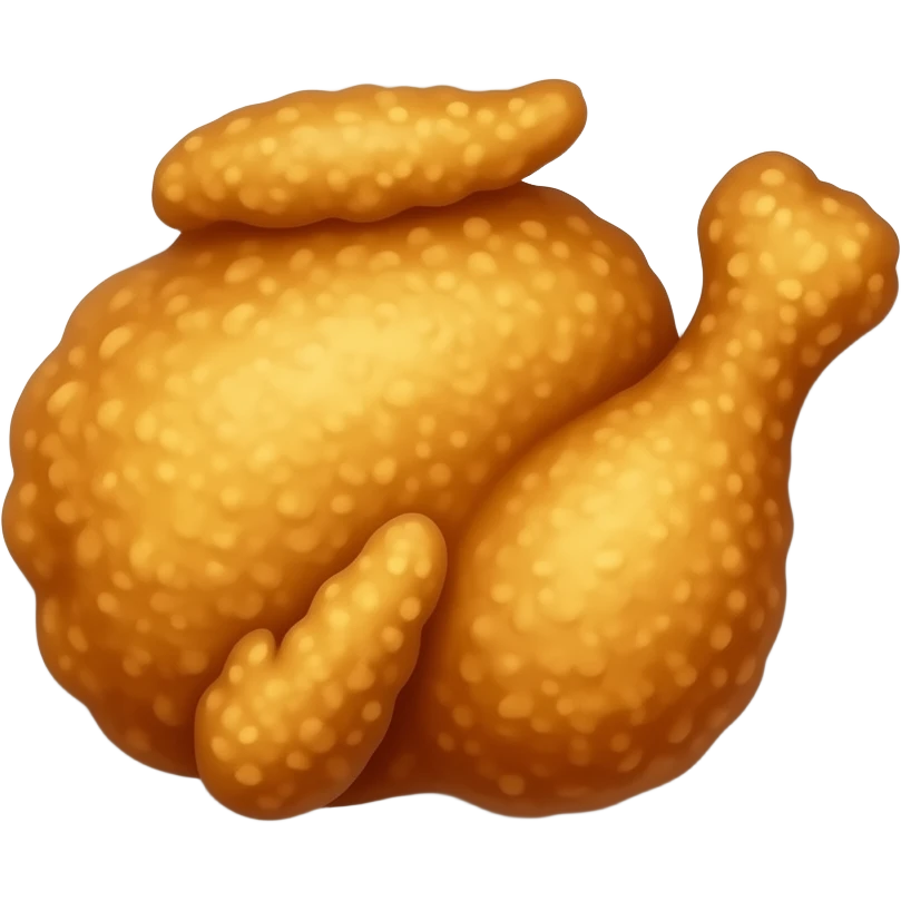 korean style fried chicken on dish emoji