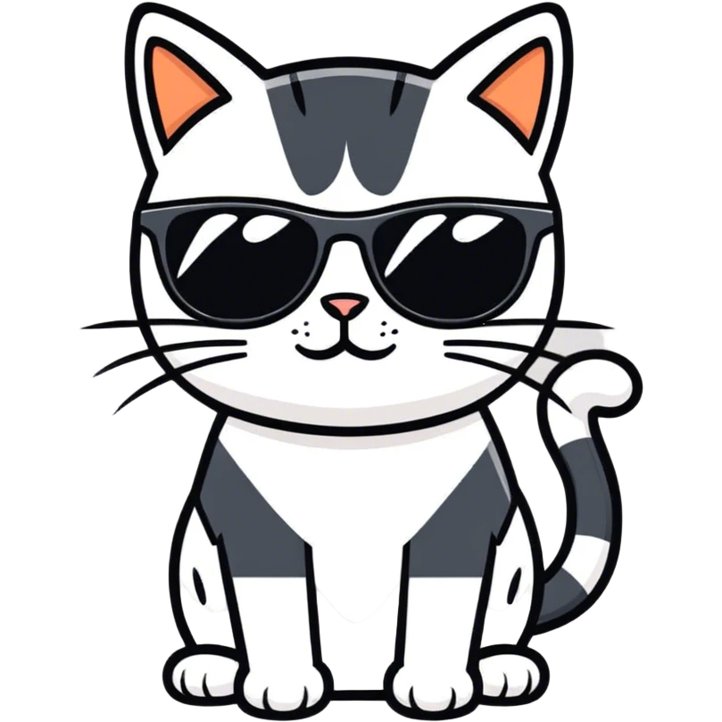 Cat with sunglasses emoji