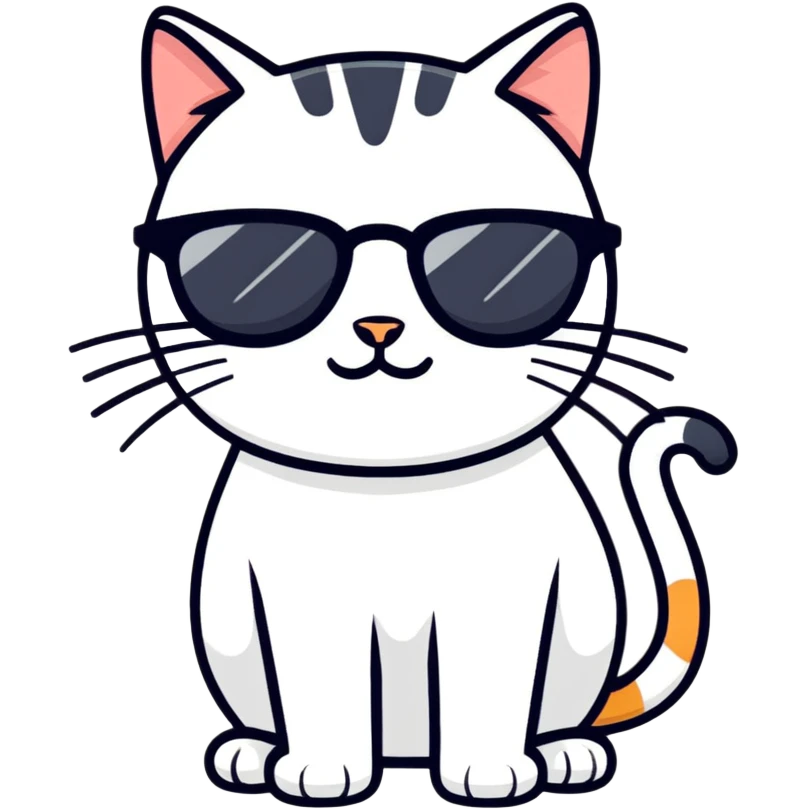Cat with sunglasses emoji
