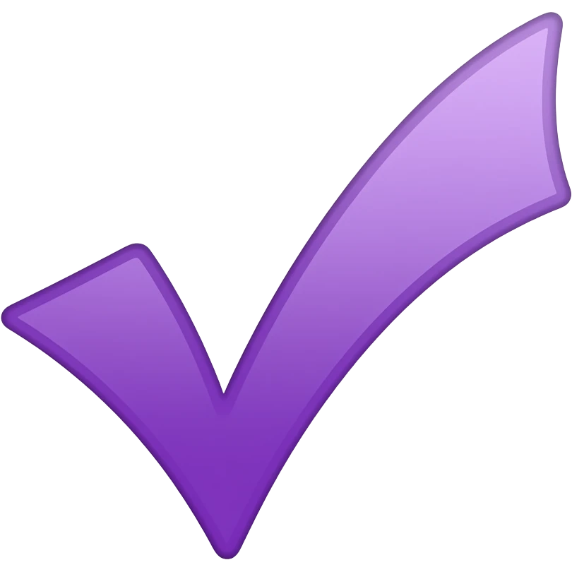 purple check mark emoji