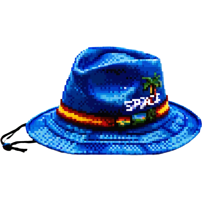 Синяя спортивная панамка со шнурком и надписью SPACEME, no background emoji
