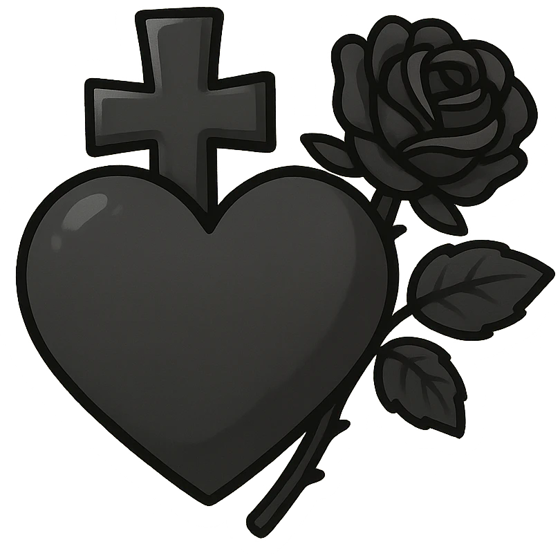 Goth black object emoji