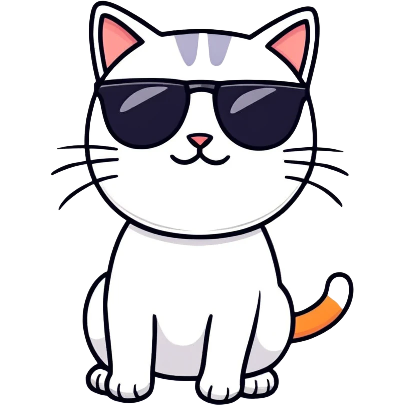 Cat with sunglasses emoji
