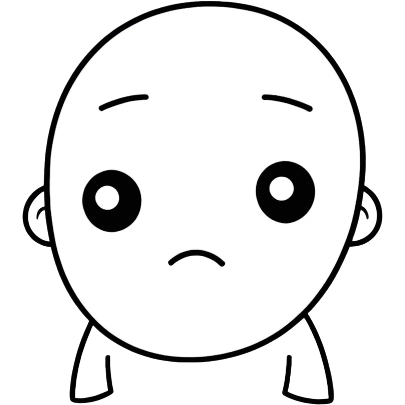Sad face emoji