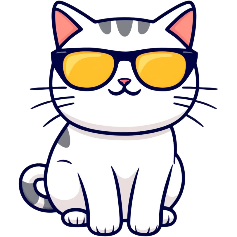 Cat with sunglasses emoji