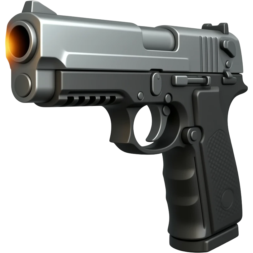 Pistola láser disparando emoji