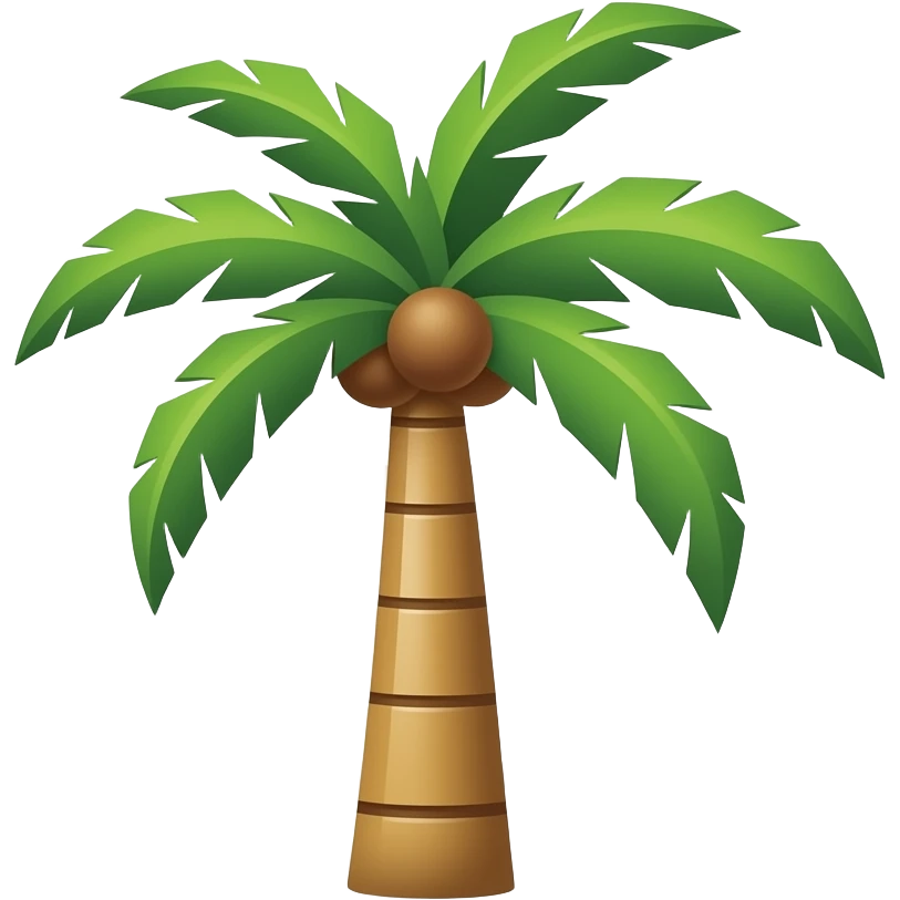 pending vacation (🌴 but dotted line and transparent) emoji
