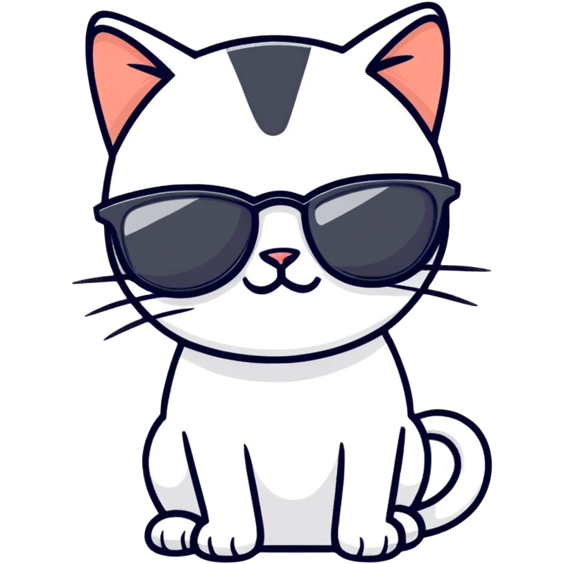 Cat with sunglasses emoji