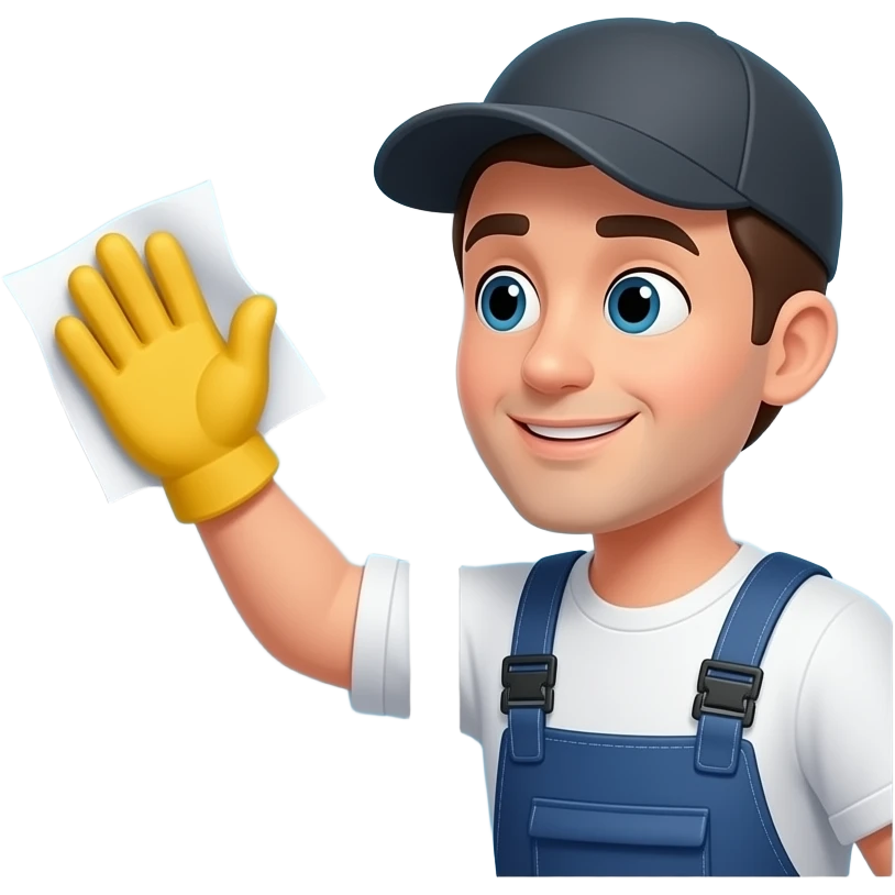 man cleaning a window emoji