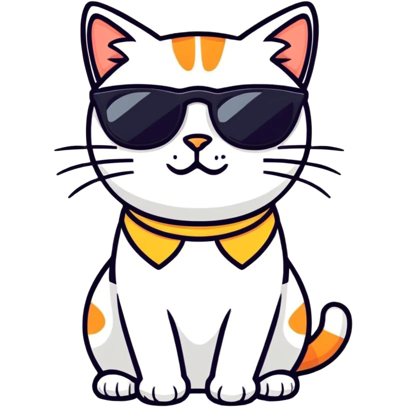 Cat with sunglasses emoji