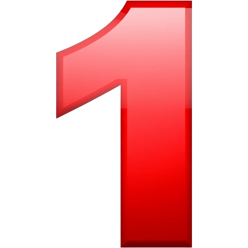 Red Number One emoji