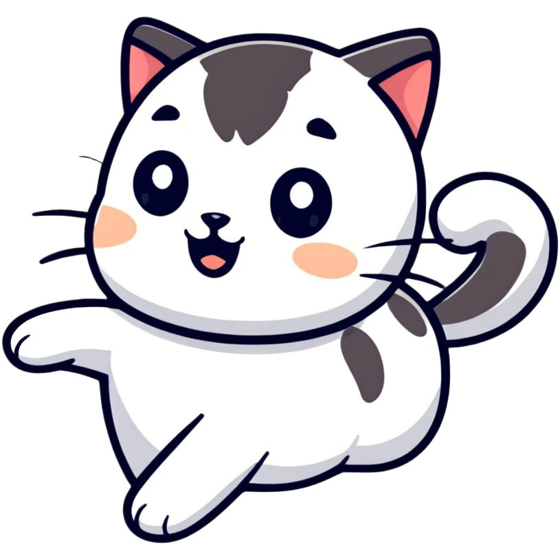 flying cat emoji
