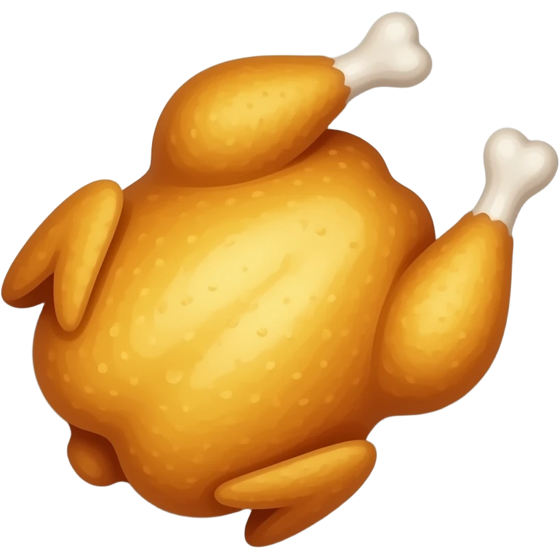 fired chicken on dish emoji