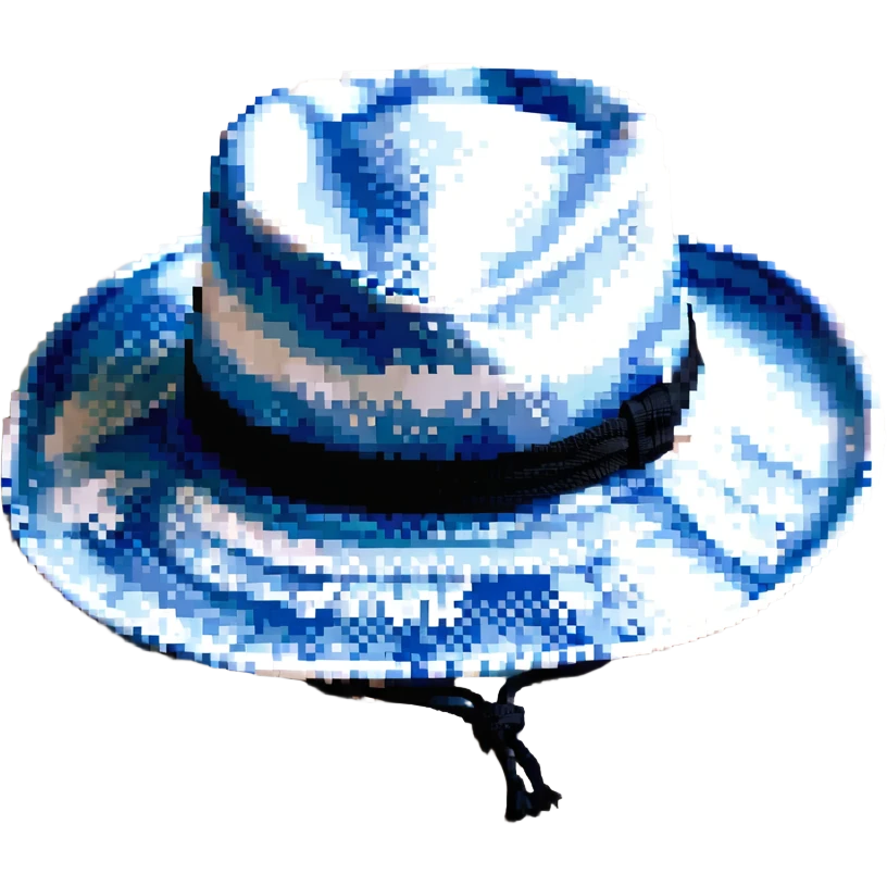Синяя панамка со шнурком, no background emoji