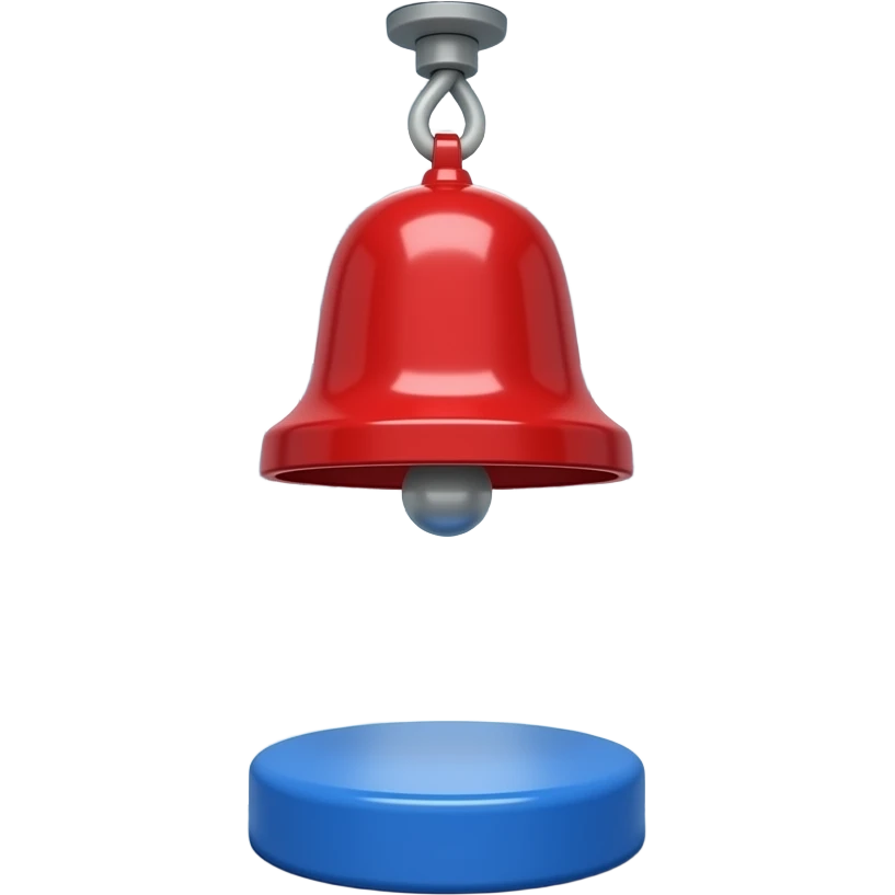 red alarm bell in hospital cartoon style game emoji