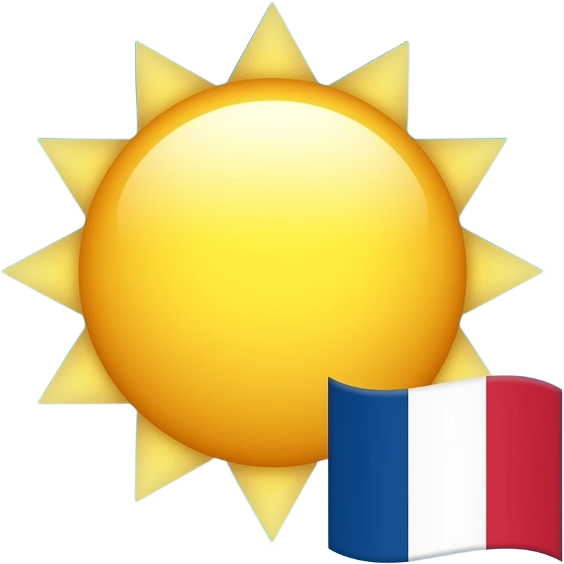 Make the sun a little bit bigger and make the flag a emoji emoji