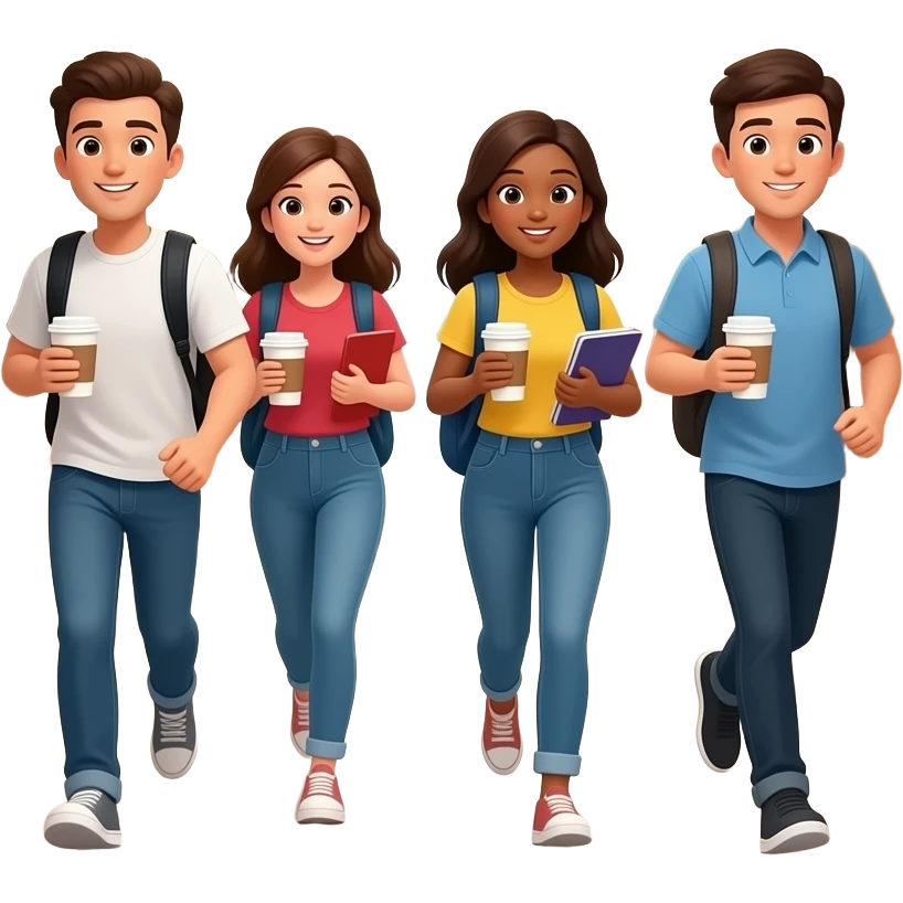 efficiency seeker college students that likes to rush between class but still needs coffee emoji