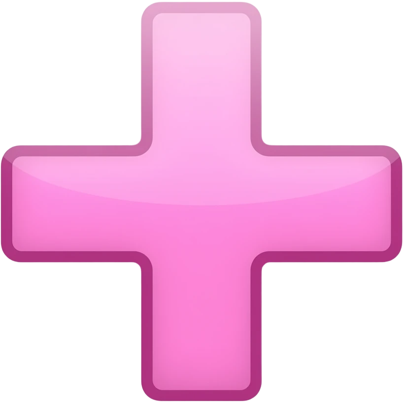 Pink cross translucent background emoji