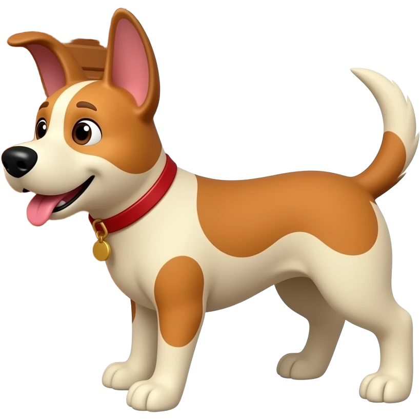 The dog is going into emoji