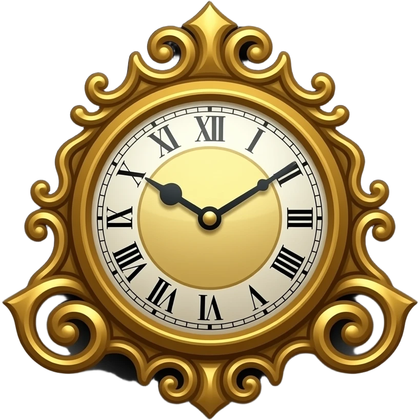 a cursed clock emoji