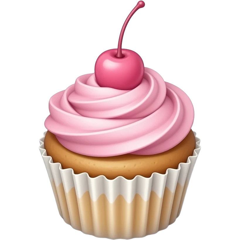 Cupcake with pink icing emoji