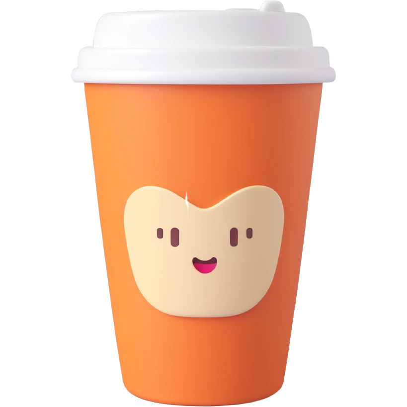 Make the coffee cup a to-go cup in microsoft style 3d fluent emojis, with no background. emoji