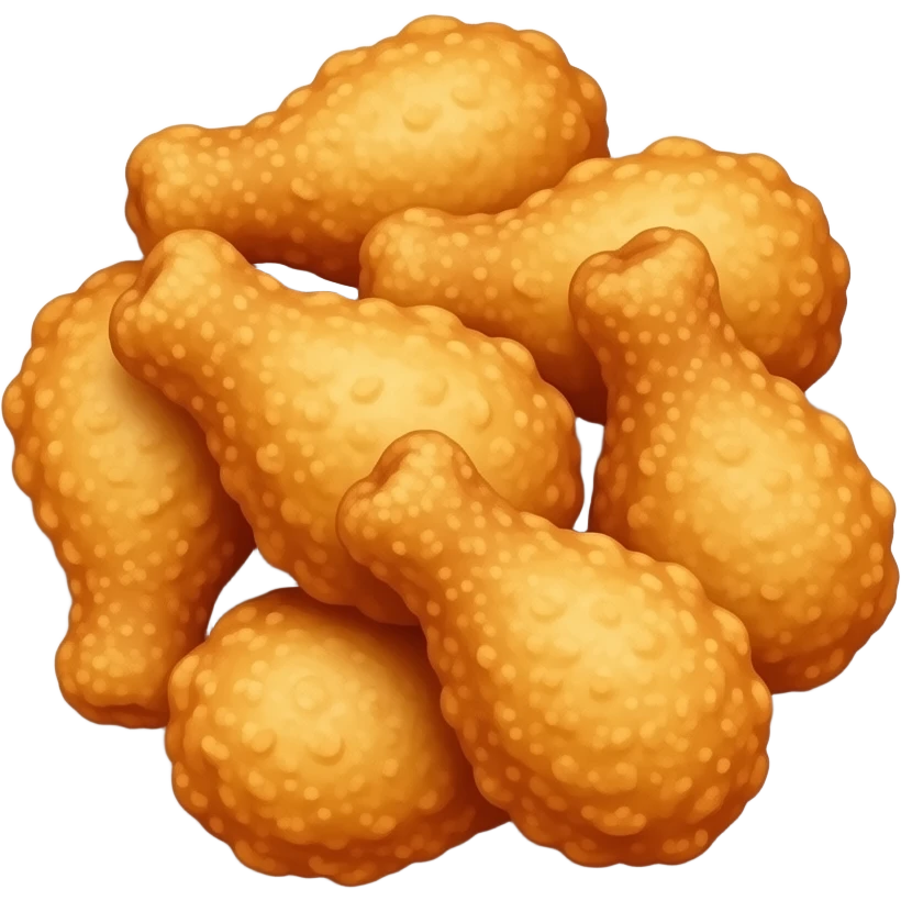 korean style fried chicken on dish emoji