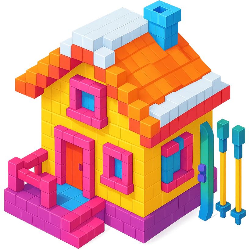 ski chalet  emoji