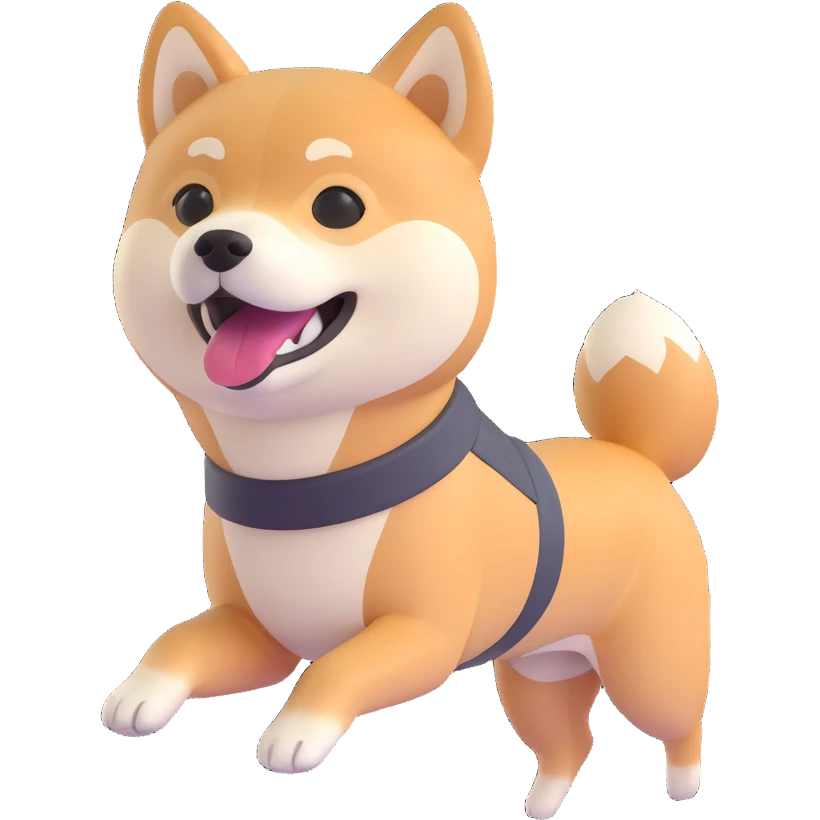 shiba inu jogging emoji