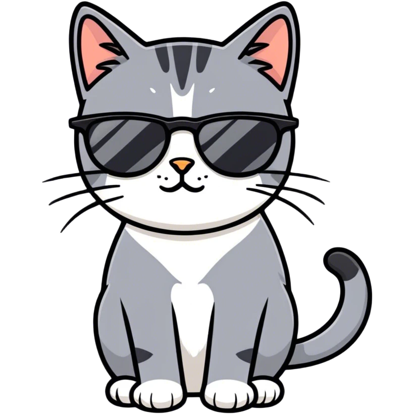 Cat with sunglasses emoji