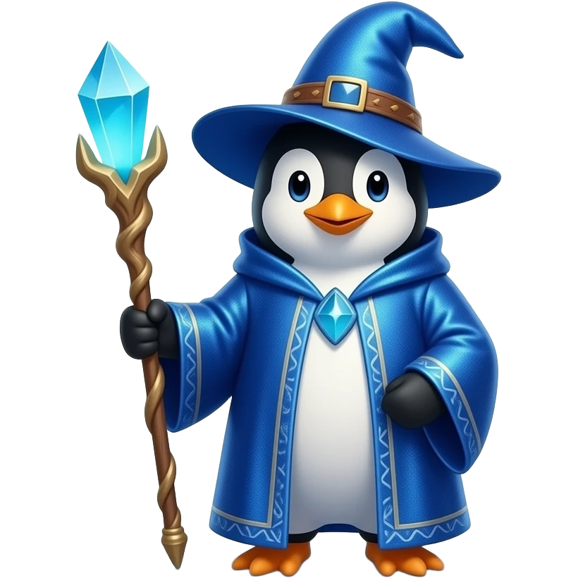 Penguin Wizard emoji