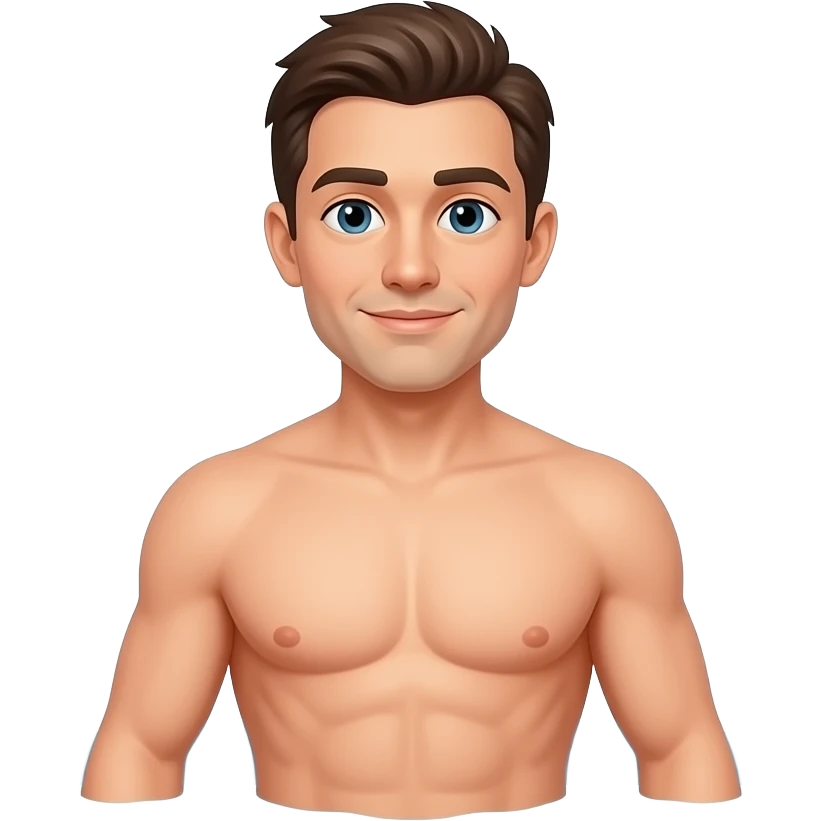 A naked man wading in the sea emoji