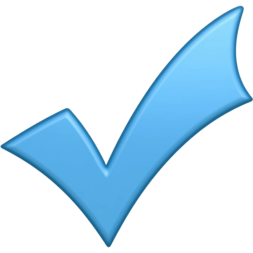 Blue tick emoji
